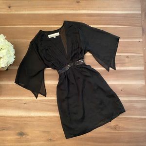 Costs Blanca Size Small sheer black top